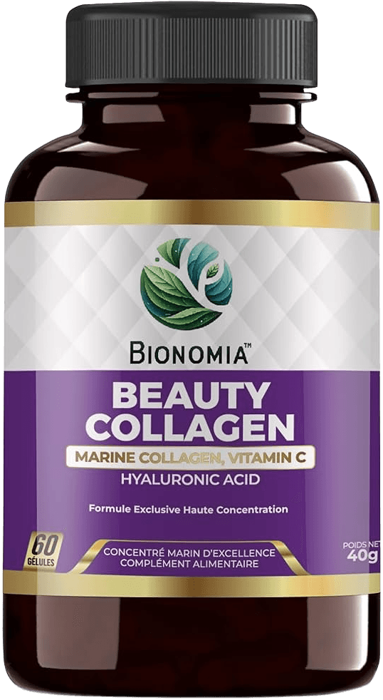 Flacon Bionomia Beauty Collagen 60s en verre ambré